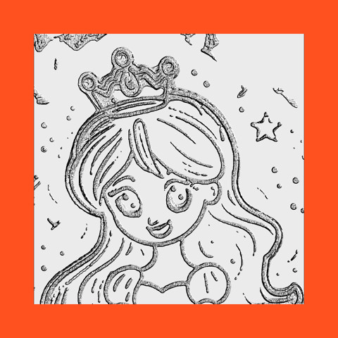 Stunning emboss princess fairy anime painting mini gallery quality fine art print. Cute Rave! - Woostardom's Ko-fi Shop thumbnail