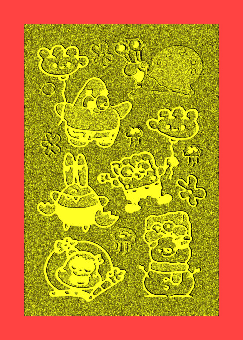 Stunning emboss, cartoon buddies anime ,cartoon painting quality fine art  - Woostardom's Ko-fi Shop thumbnail