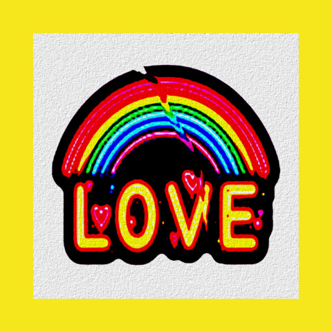 Romantic rainbow love shine anime painting mini gallery high quality resolution fine art print. Love story, RAVE! - Woostardom's Ko-fi Shop thumbnail