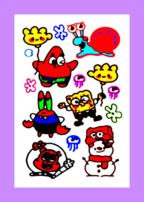 Stunning cartoon buddies anime ,cartoon painting quality fine art  - Woostardom's Ko-fi Shop thumbnail