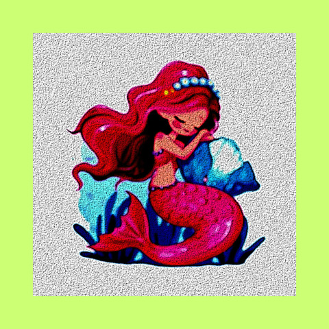 Stunning mystery float shine mermaid 3D anime painting mini gallery high quality resolution fine art print. Awesome Rave! - Woostardom's Ko-fi Shop thumbnail