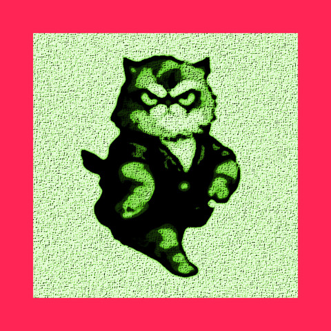 Stunning Kungfu Cat luminous anime painting mini gallery quality fine art print. Kungfu Rave!  - Woostardom's Ko-fi Shop thumbnail