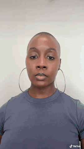 Omayra Blue Flower Large Button Earrings thumbnail