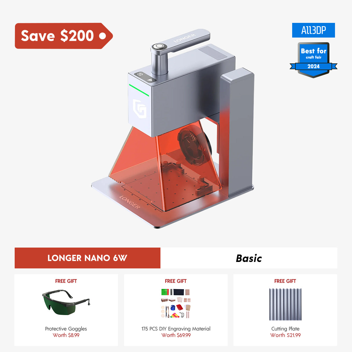 Longer Nano 6W Portable Laser Engraver thumbnail