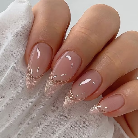 24 peças de unhas postiças, decoradas e realista thumbnail