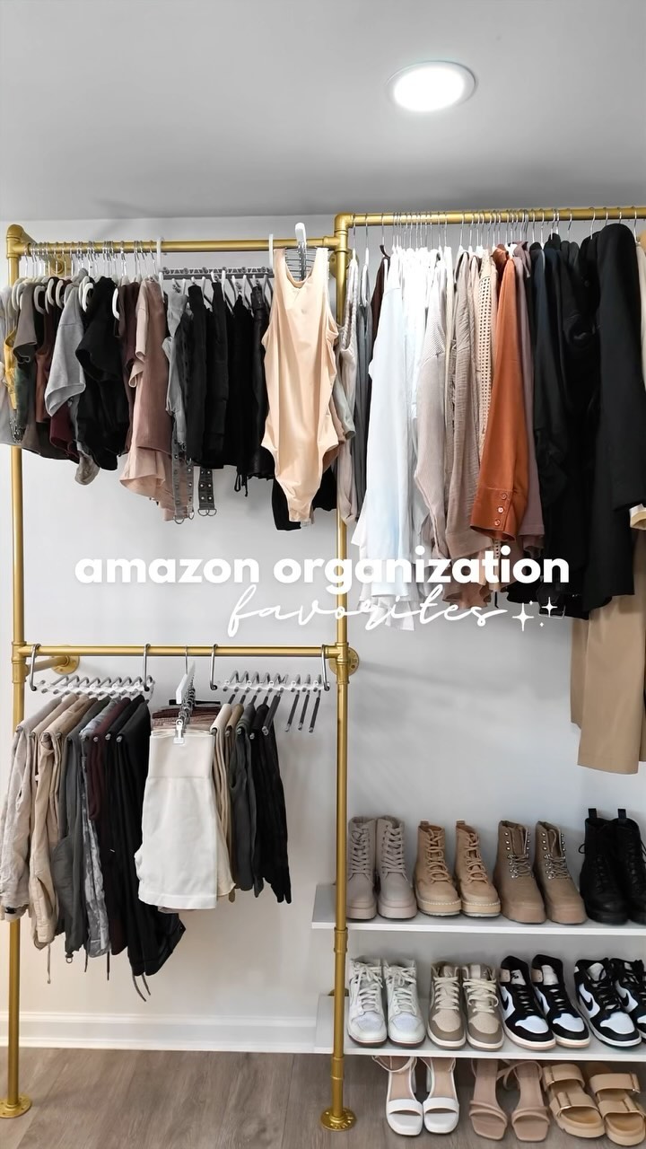 Amazon closet organizers that will make your space more functional! These are my 6 favorite space saving finds 🤍

Commen