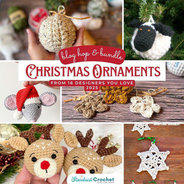 24 Crochet Christmas Ornaments Pattern Bundle thumbnail