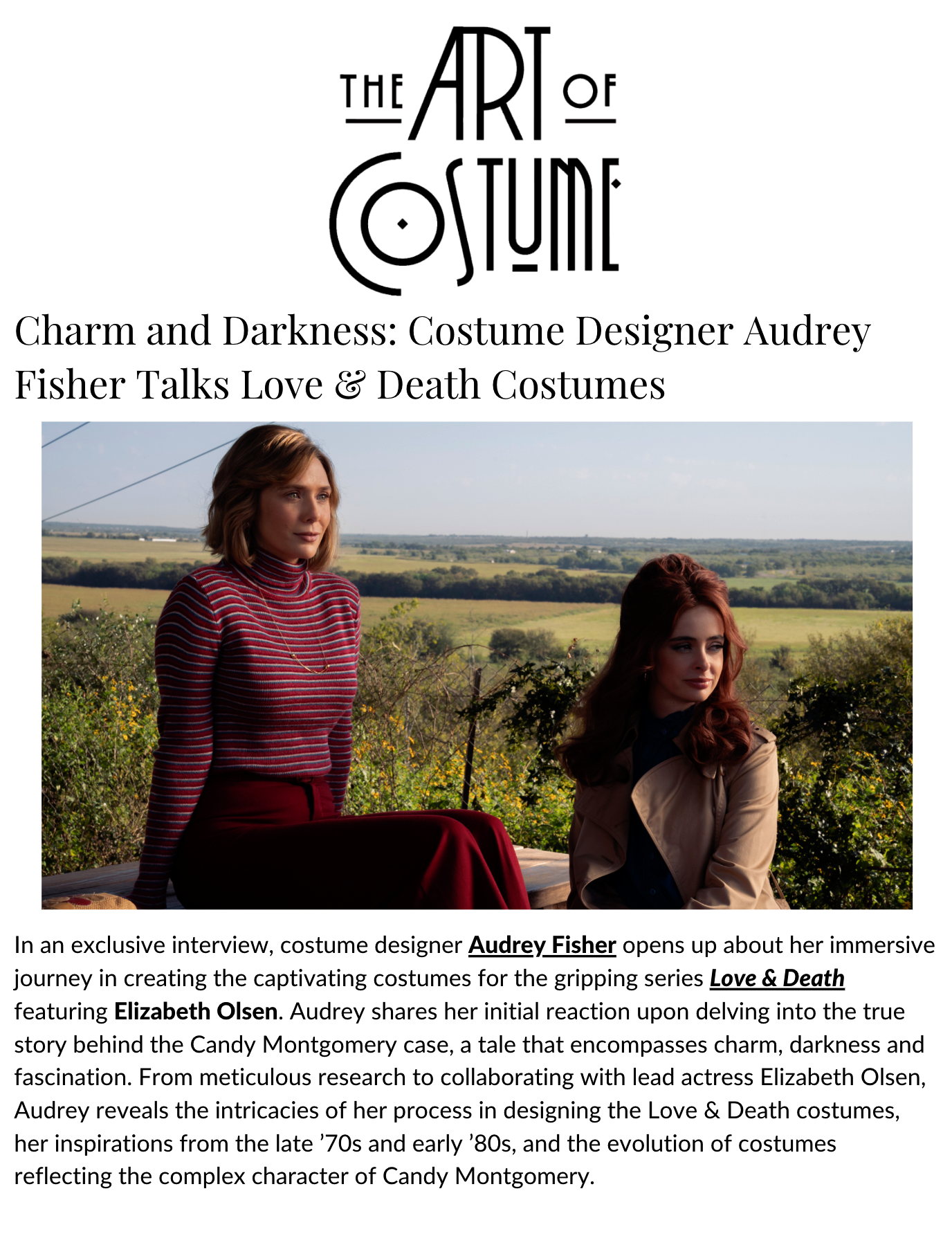 The Art of Costume Design: Charm and Darkness: Costume Designer Audrey Fisher Talks Love & Death Costumes thumbnail