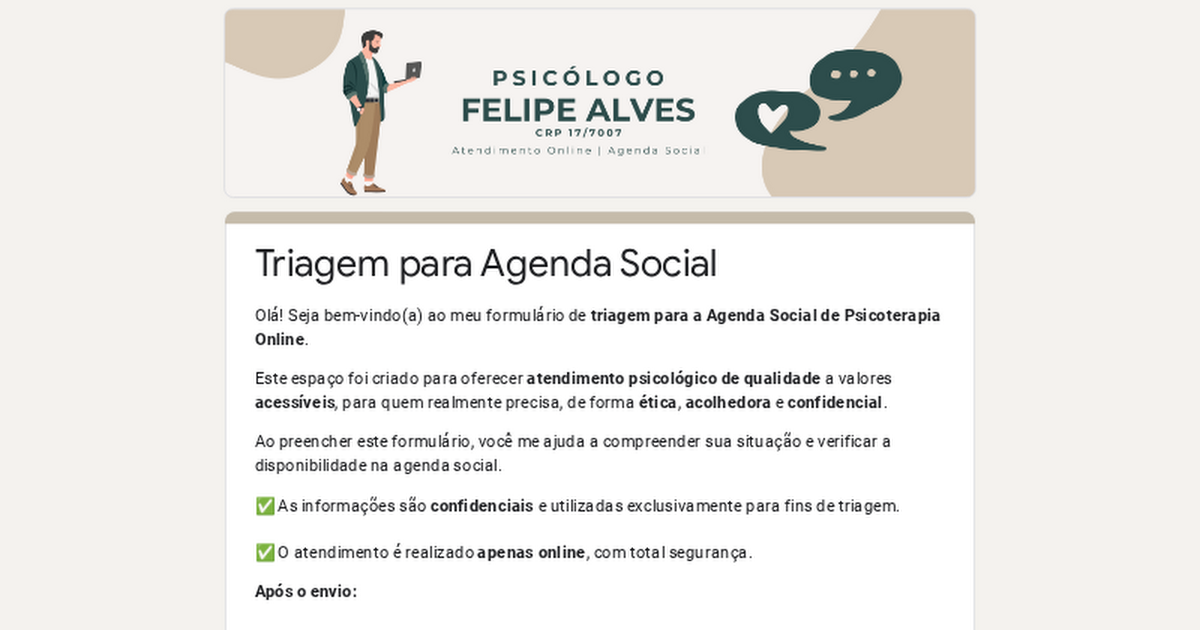 Triagem para Agenda Social thumbnail