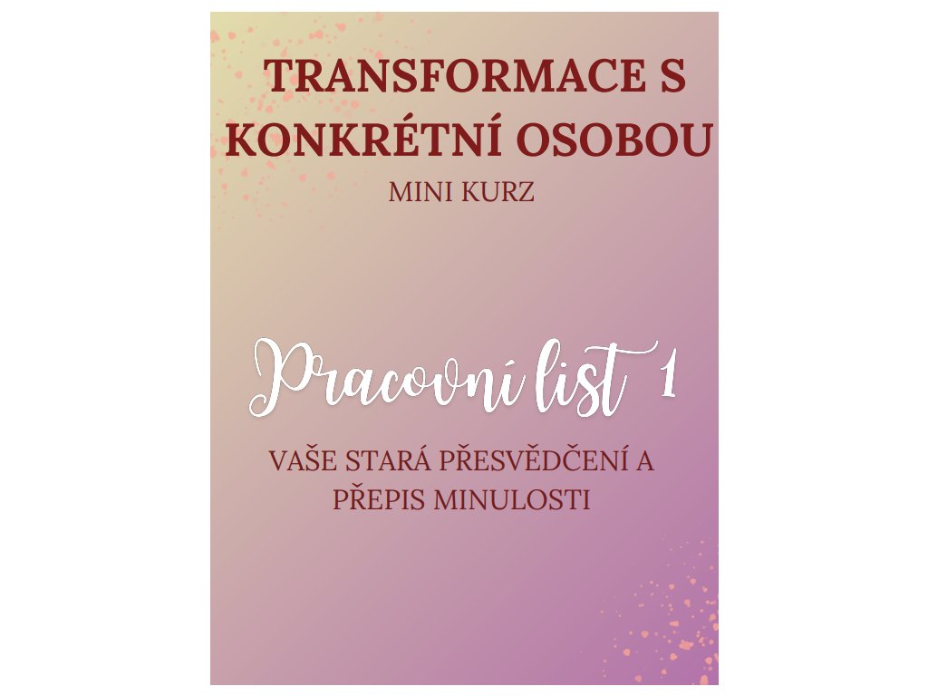 MINI KURZ - transformace vztahu s konkrétní osobou thumbnail