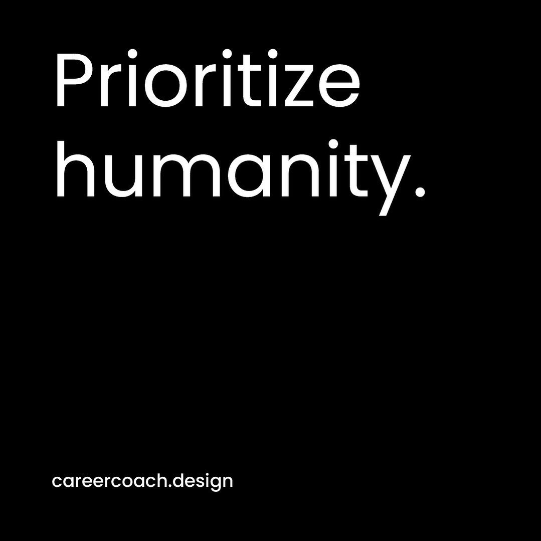 At careercoach.design we prioritize #humanity and tailor our #approach around that. ✨You matter. ✨Your success matters. 