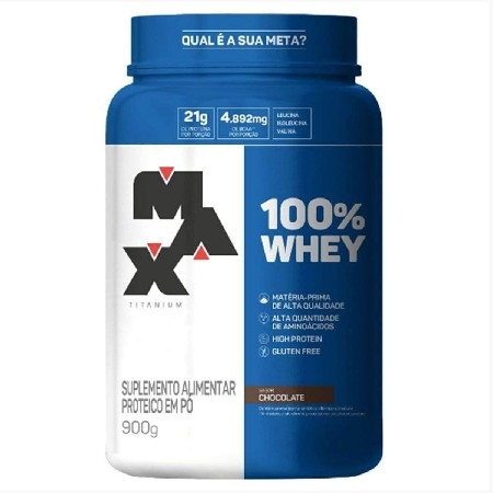 WHEY PROTEIN 100% MAX TITANIOUM_900G CHOCOLATE  thumbnail