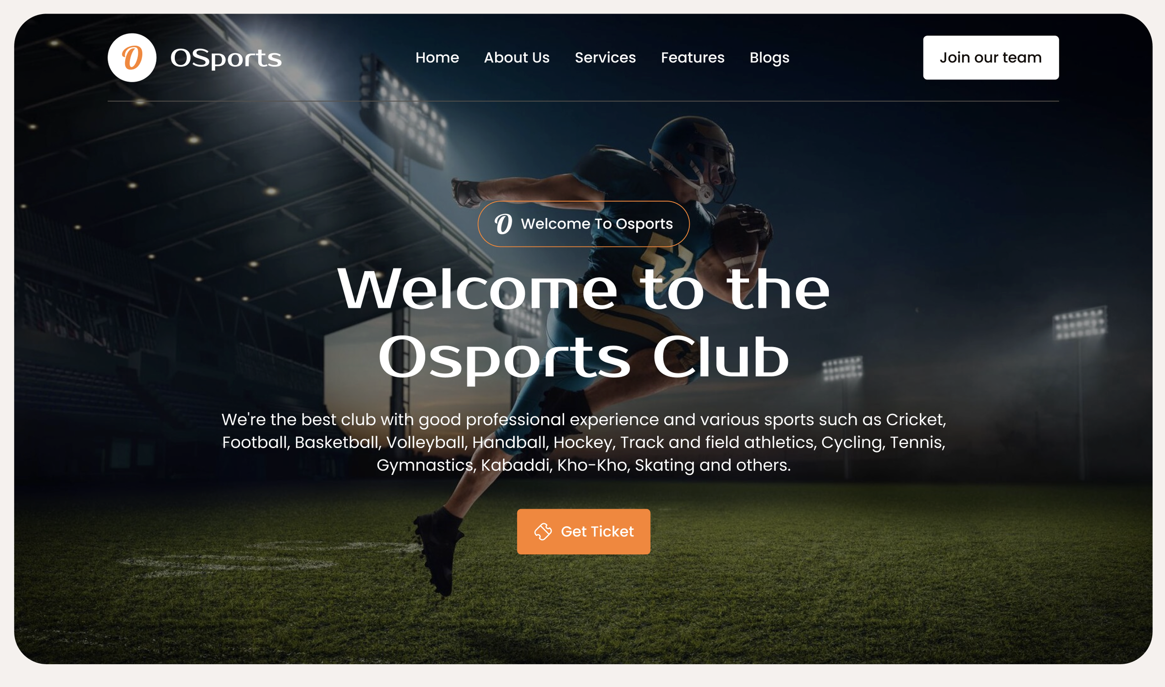 Osports - Sports Website Template thumbnail