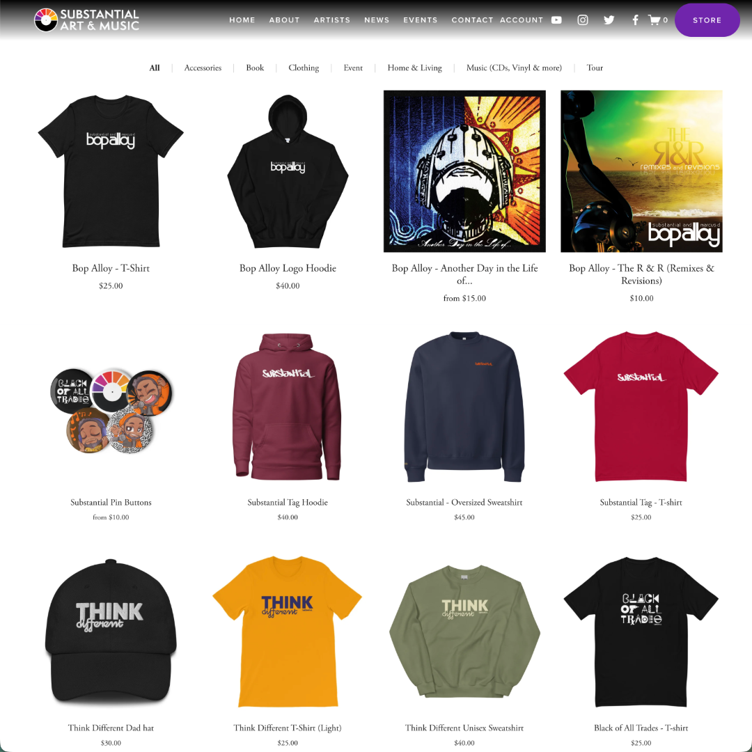 Substantial Art & Music - Store thumbnail