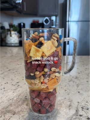 loaded grab & go snack restock! ♥️🥰✨ What are some of your favorite snack mixes!? @Chomps #chompspartner #snacks #loaded