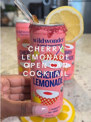make an open can cocktail with me for a pool day ☀️🍒 #drinkwildwonder #wildwonderpartner #guthealth #cherrylemonade #gut