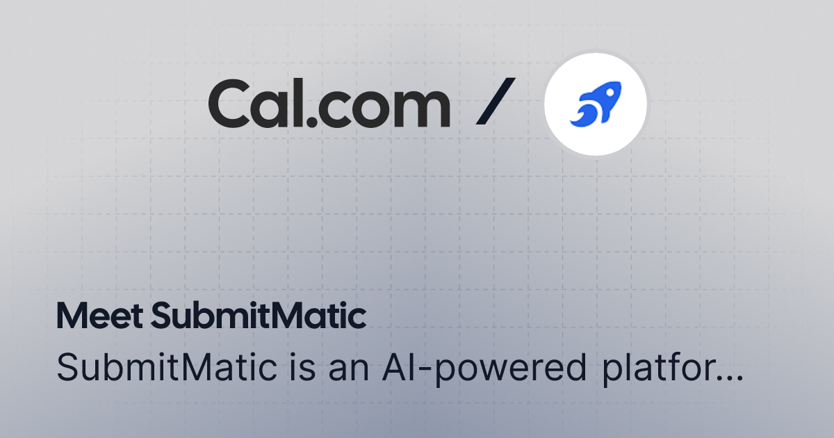 SubmitMatic | Cal.com thumbnail