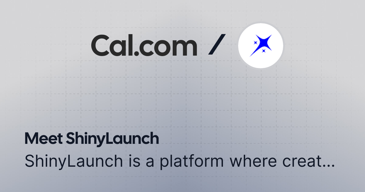 ShinyLaunch | Cal.com thumbnail