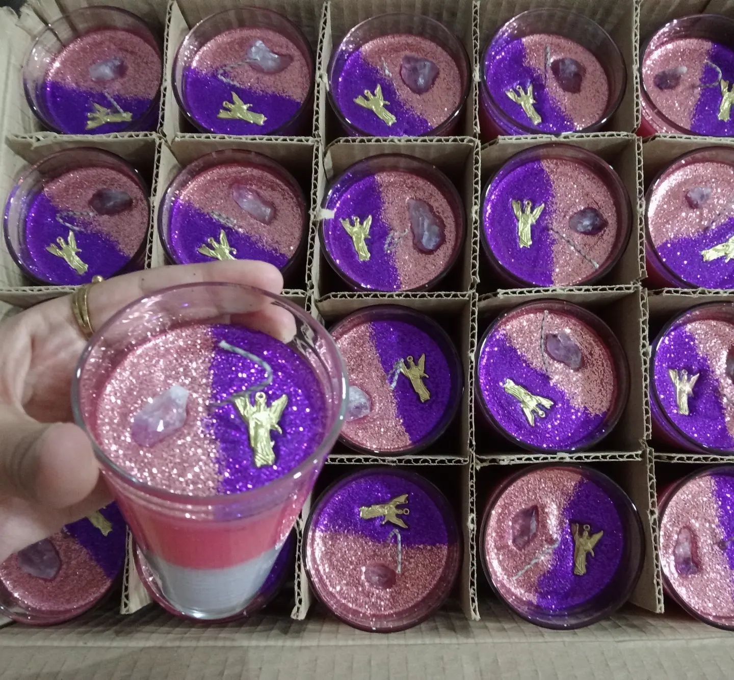 Veladoras Metatrón con amatista ✨💕