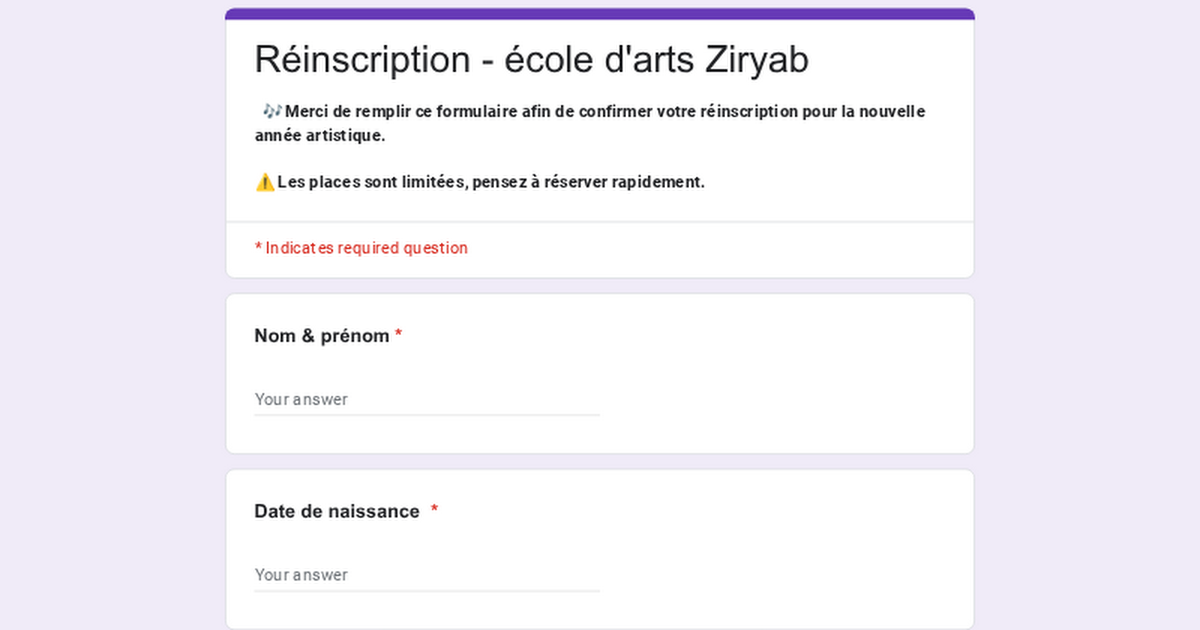 Réinscription - école d'arts Ziryab thumbnail