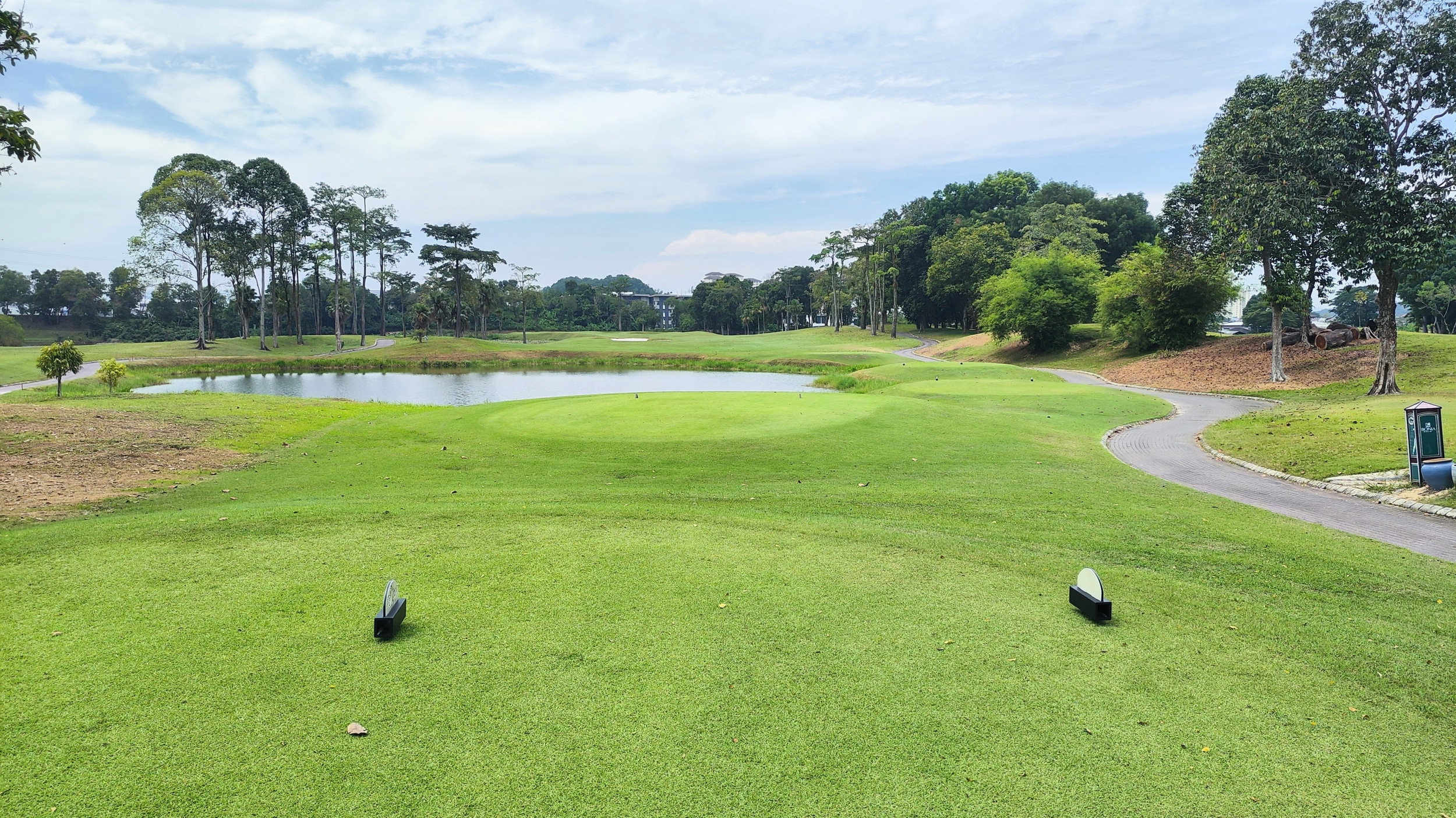 Hole 13 Par 4 at The Mines Golf: Wetland Precision with a Forested Frame thumbnail