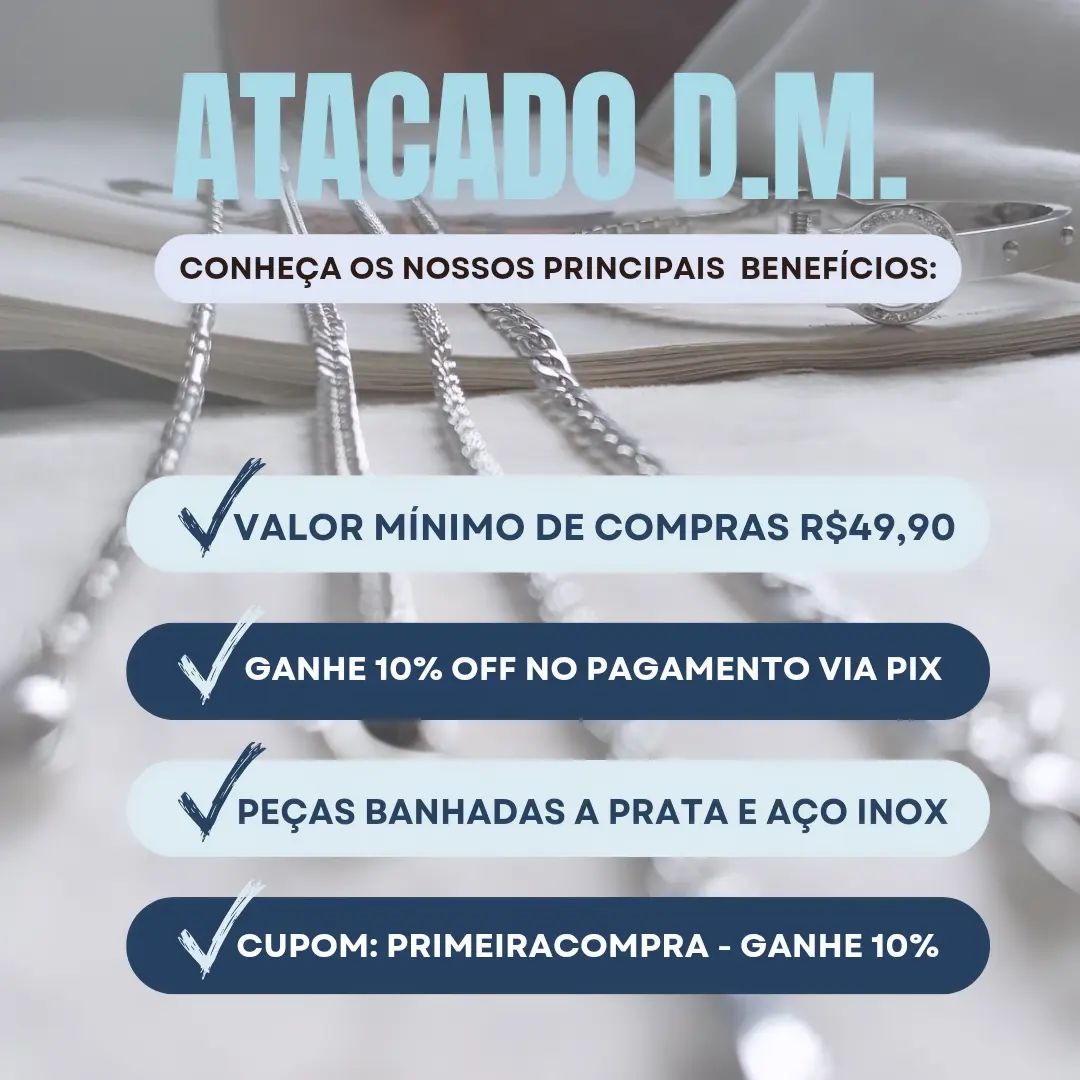 Seja dona do seu próprio negócio!

Ei, se você é novo por aqui, temos cupom de desconto na sua primeira compra no site s