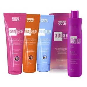 KIT Cronograma Capilar com Shampoo 500ml Fashion Gold - 27% OFF thumbnail