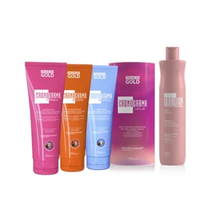 Kit New Cronograma Capilar + Shampoo Protect Control 500ml - Fashion Gold - 21% OFF thumbnail