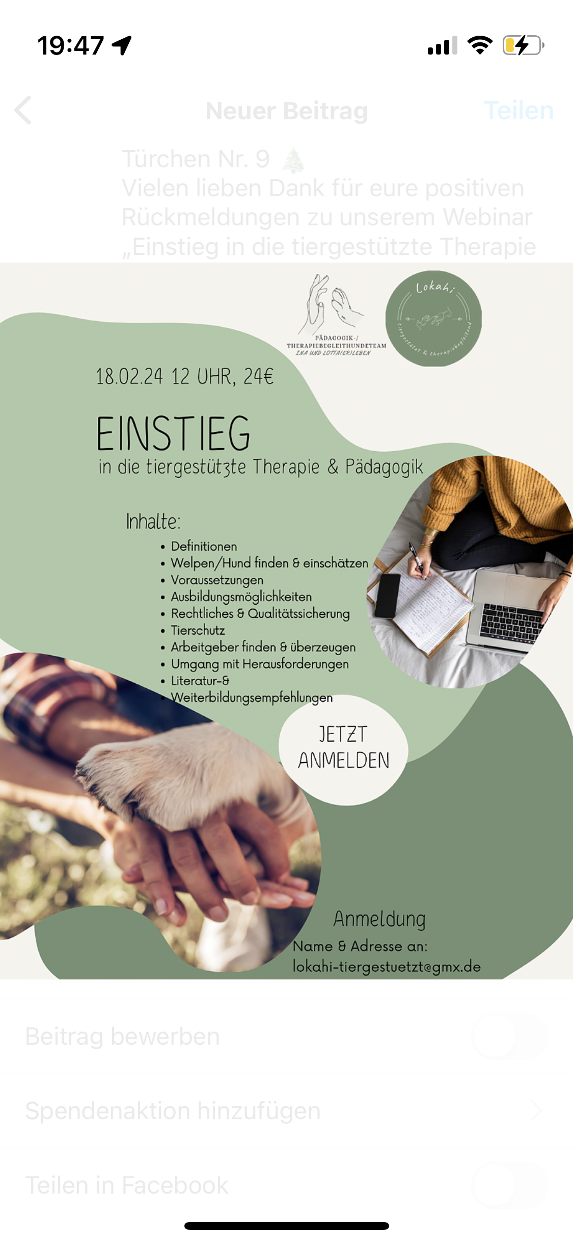 Webinar Aufzeichnung: Einstieg in die tiergestützte Therapie & Pädagogik  thumbnail
