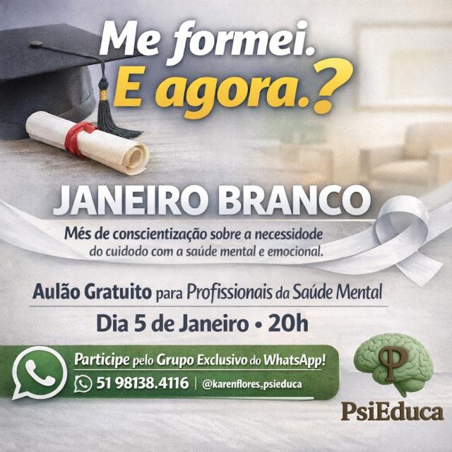 Me formei. E agora? Grupo do Aulão Gratuito no dia 05/01 thumbnail