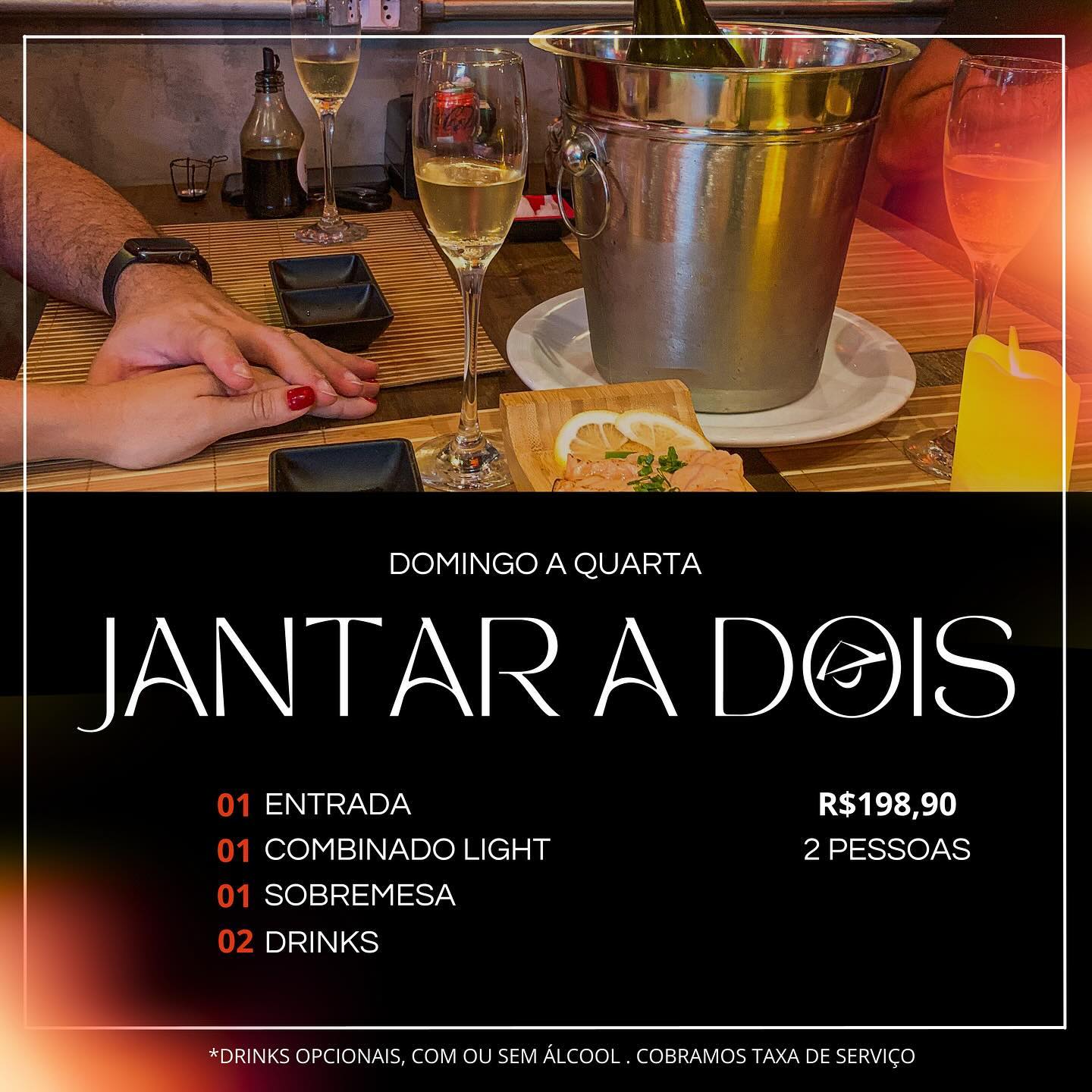Compartilhe ✨🥂 seu momento a dois da melhor forma com o Bangô⛩️
Com um menu selecionado para sua melhor experiência, com