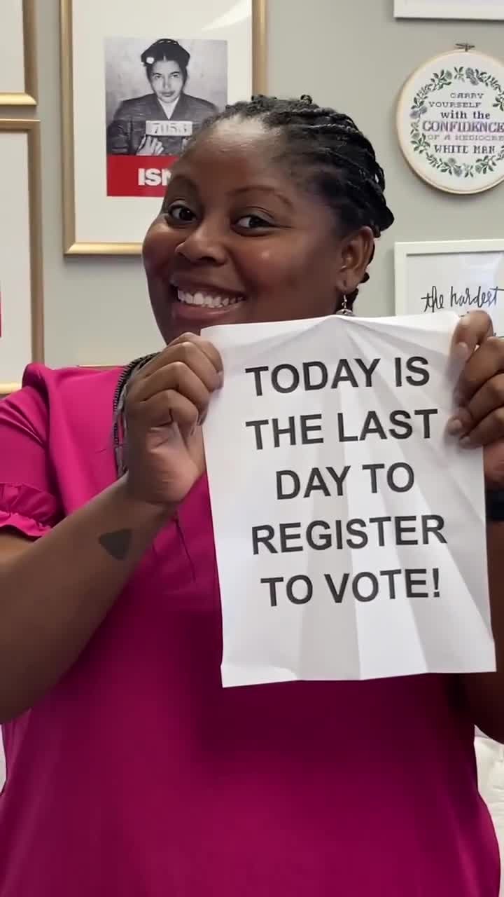 IT'S OCTOBER 9TH!
Are you and everyone you know registered to vote? Better check and make sure! Go to
➡️ VOTE.ORG/Misso