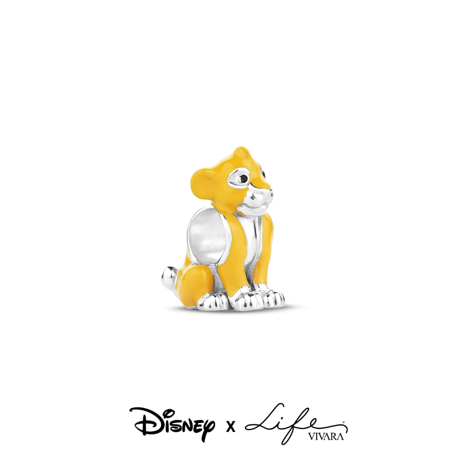 Separador Life Disney Simba em Prata 925 com Esmalte thumbnail