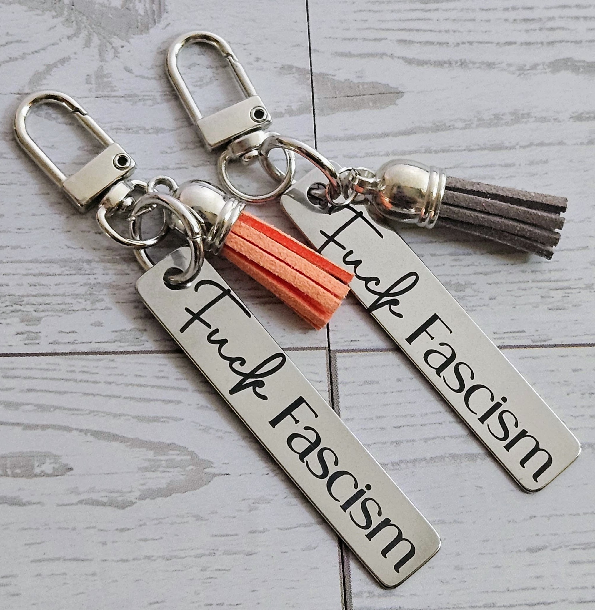 Fuck Fascism Keychain  thumbnail