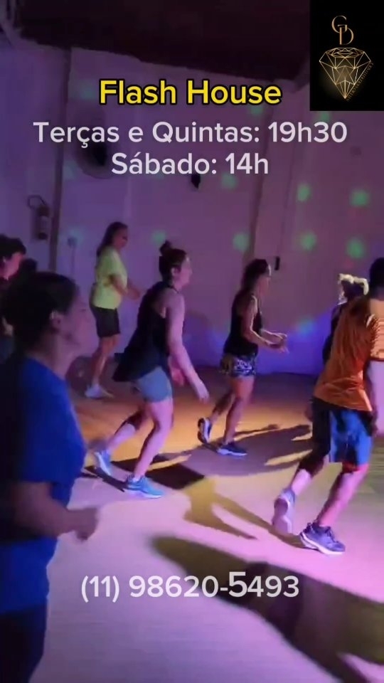 CONHEÇA a aula de FLASH HOUSE da Golden Dance: 👇

🕺 Flash House teve origem nos anos 80, como uma evolução da música dan