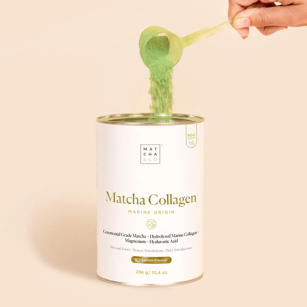 Matcha Collagen. Colágeno con Magnesio, Té Matcha y Ácido Hialurónico. Articulaciones, piel y uñas. 300 g matcha colágeno en polvo. Sabor Matcha : Amazon.es: Salud y cuidado personal thumbnail