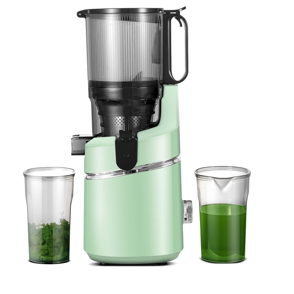 AMZCHEF Extractor de Zumos y Verduras Automático, 135MM Apertura y 1.8L Capacidad Licuadora para Verduras y Frutas Entera, 250W Licuadora Prensado en Frio Lento con Triple Filtro - Verde : Amazon.es: Hogar y cocina thumbnail