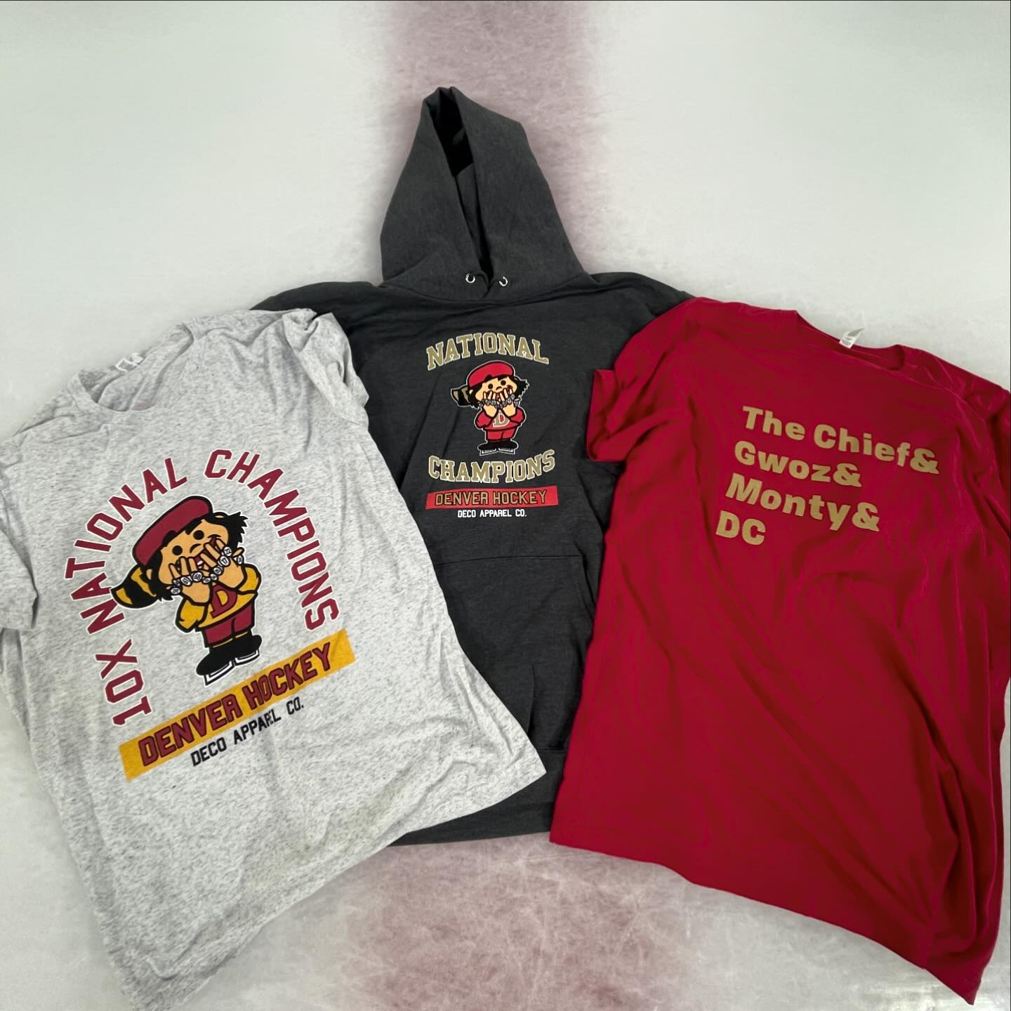 The champs are here.

Get yours now at decoapparelco.com.

#gopios #tenver #collegehockey