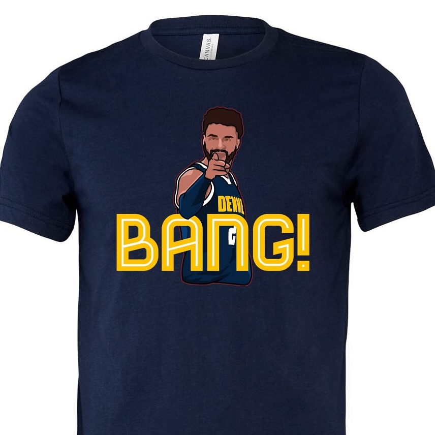 Last night’s heroics call for a restock.

The Jamal BANG! shirt is back. Order now at decoapparelco.com

#nuggets #mileh
