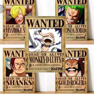 Kit 5 Placas Decorativas One Piece thumbnail
