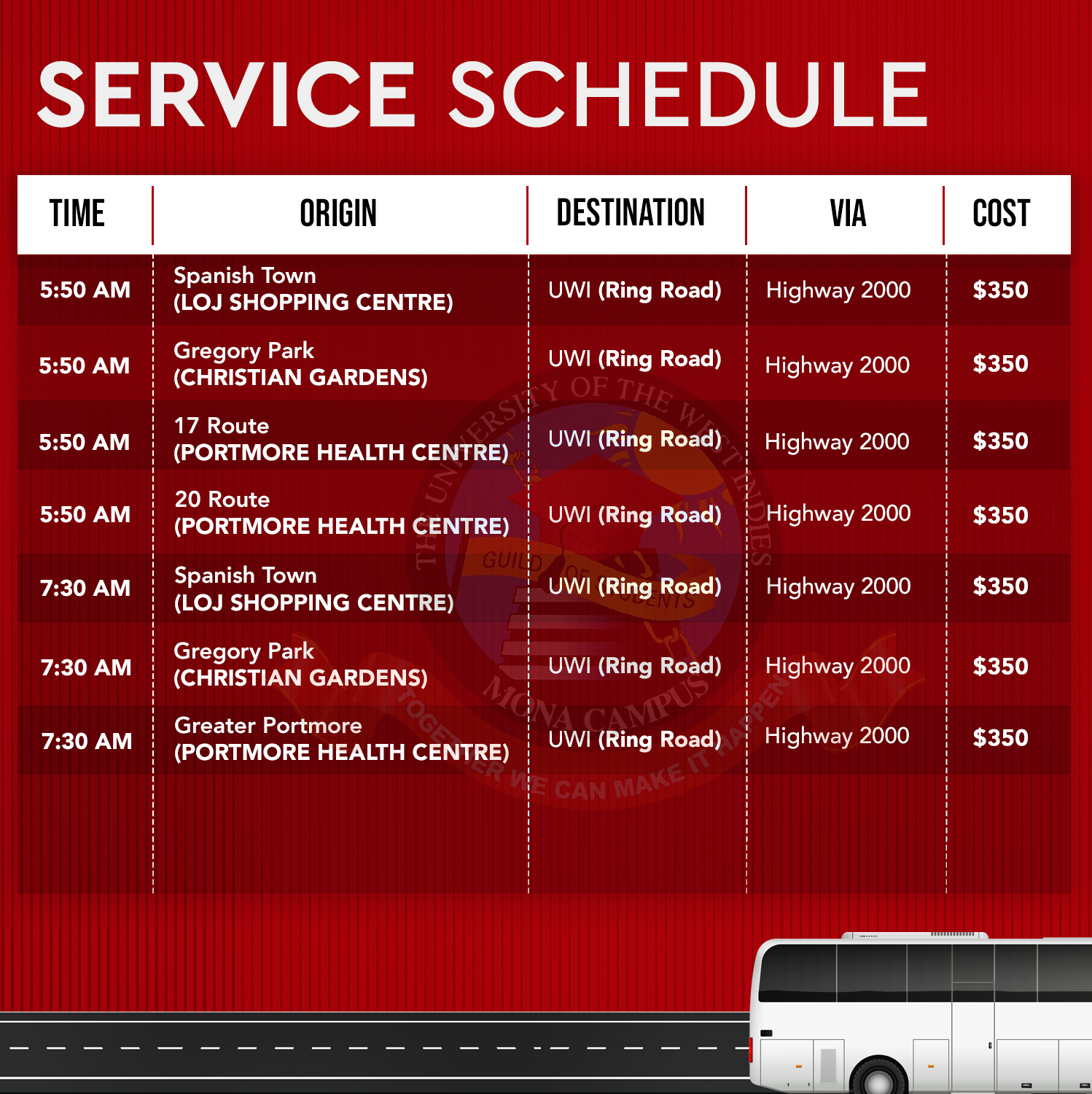 Bus System Schedule and Prices thumbnail