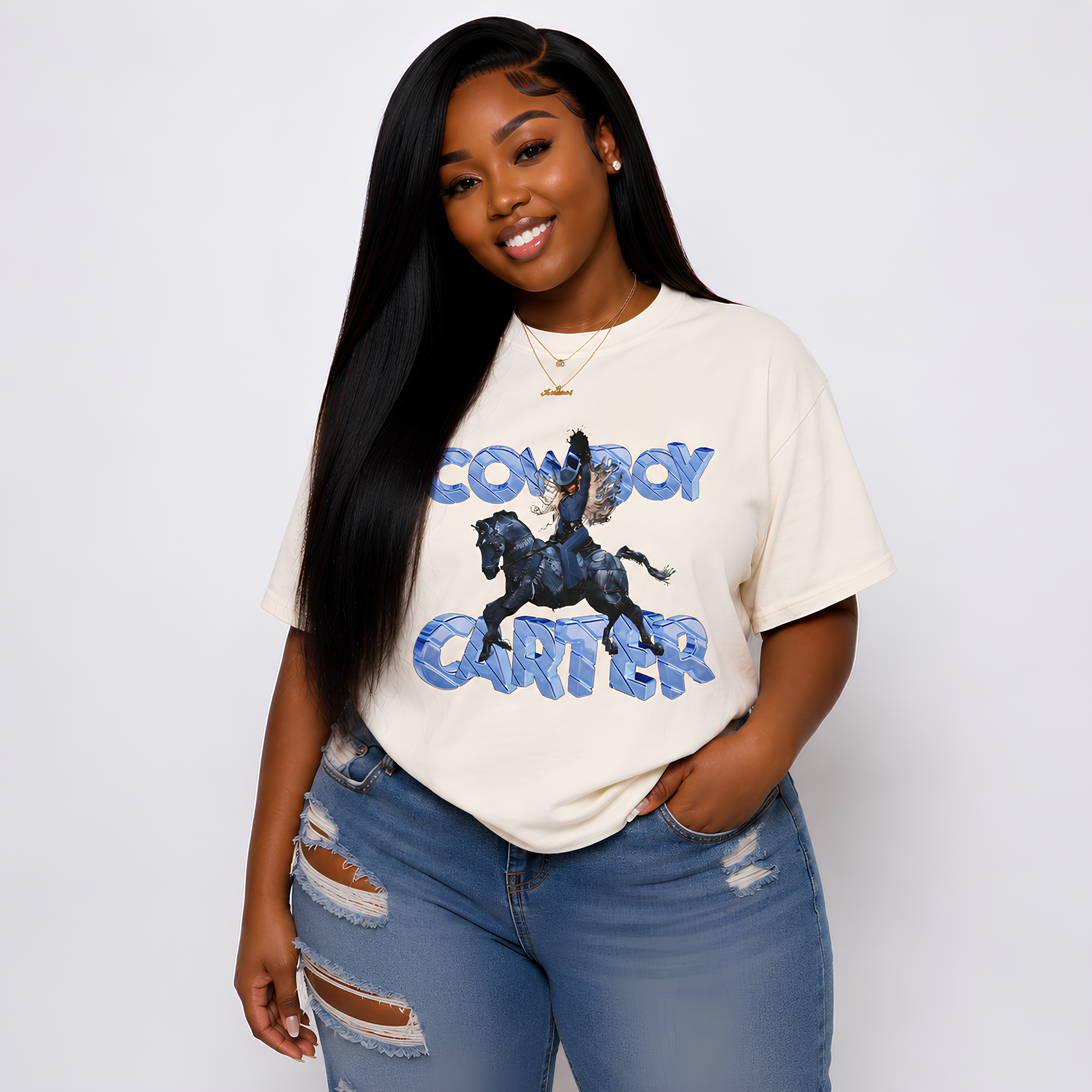 Cowboy Carter Tee - $35.00 - Cake Batter Market thumbnail