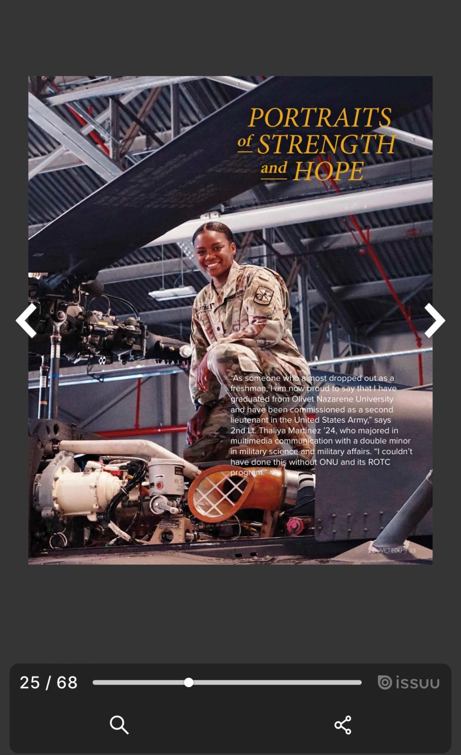 It is an honor to be featured in the Olivet Nazarene University magazine… | Thaliya Martinez thumbnail