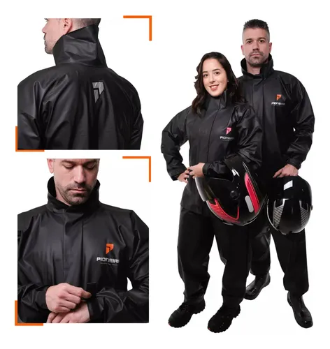 ▶ Capa De Chuva Moto Pioneira Impermeável Pvc Motoqueiro Frio thumbnail