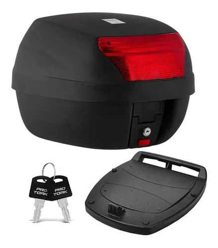 ▶ Bauleto Moto Autopropelido 28l Smartbox Protork Bp-03 Preto Vermelho thumbnail