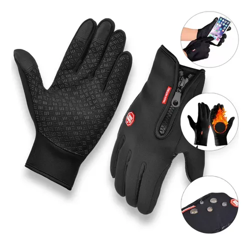 ▶ Par Luva Motoqueiro Térmica E Impermeável Com Touch Screen Cor Preto Tamanho Único thumbnail