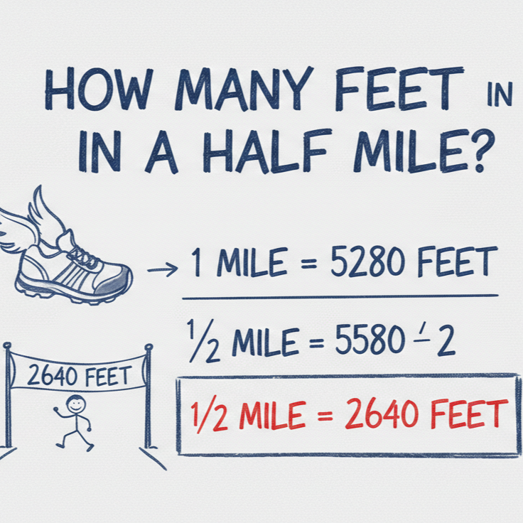How many feet in a half mile thumbnail