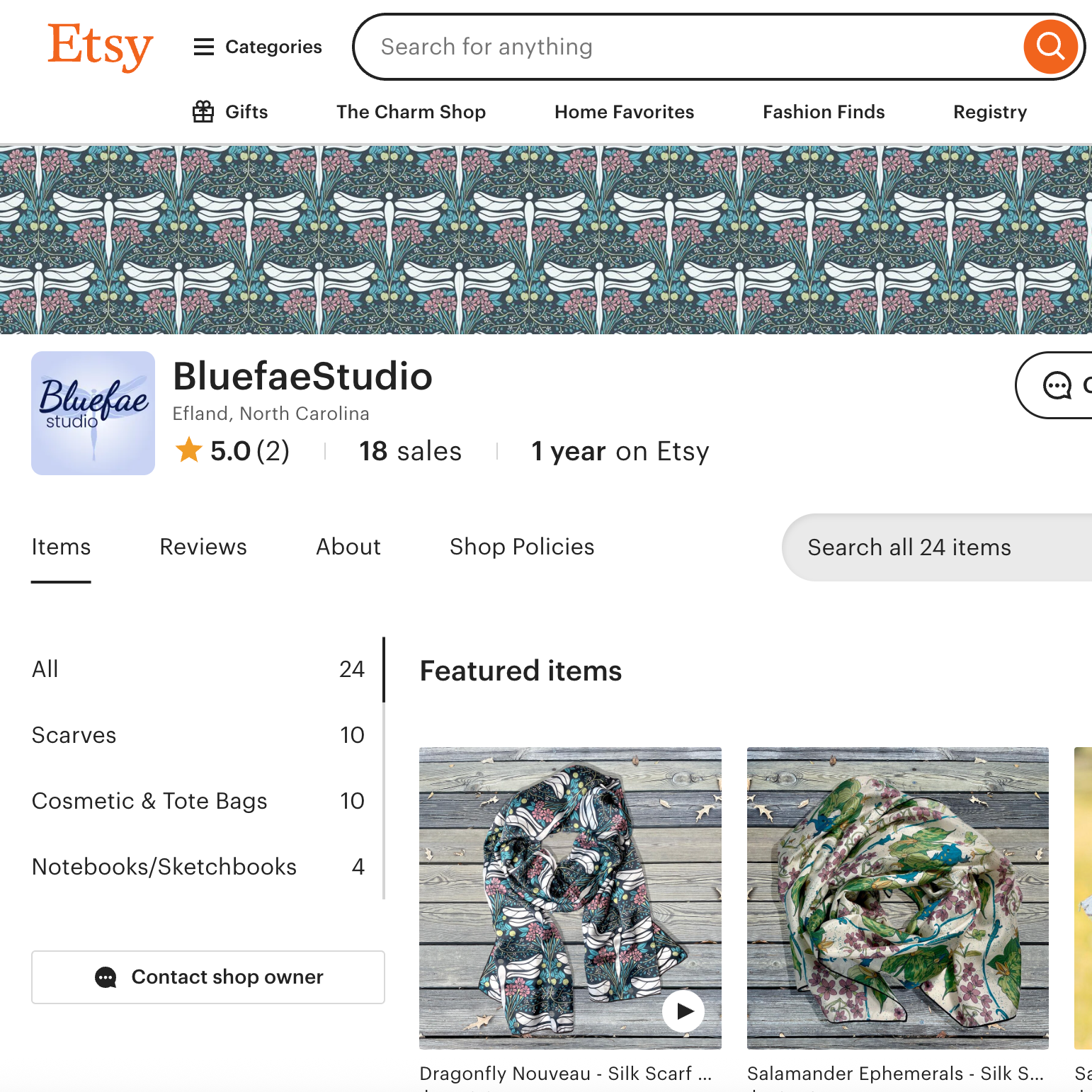 Shop Bluefae on Etsy thumbnail