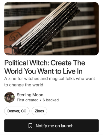 Kickstart Political Witch - Create the World You Want To Live In  thumbnail
