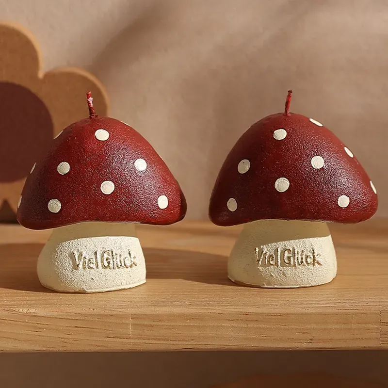 Red & White Lucky Mushroom Candle thumbnail